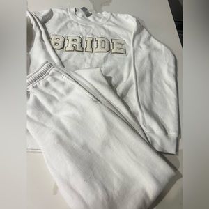 Bride sweatshirt and sweatpants set/bundle
